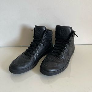 Gucci men’s hightop shoes black size 11 1/2